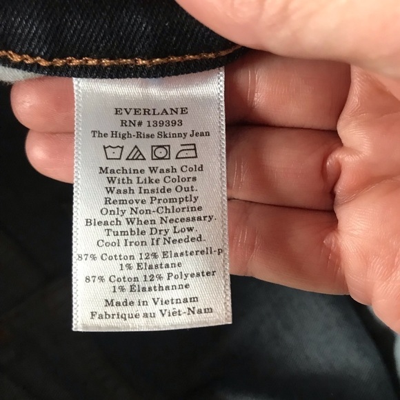 Everlane High Rise Skinny Dark Wash Jeans Size 25 Tall Excellent Condition - Picture 5 of 9